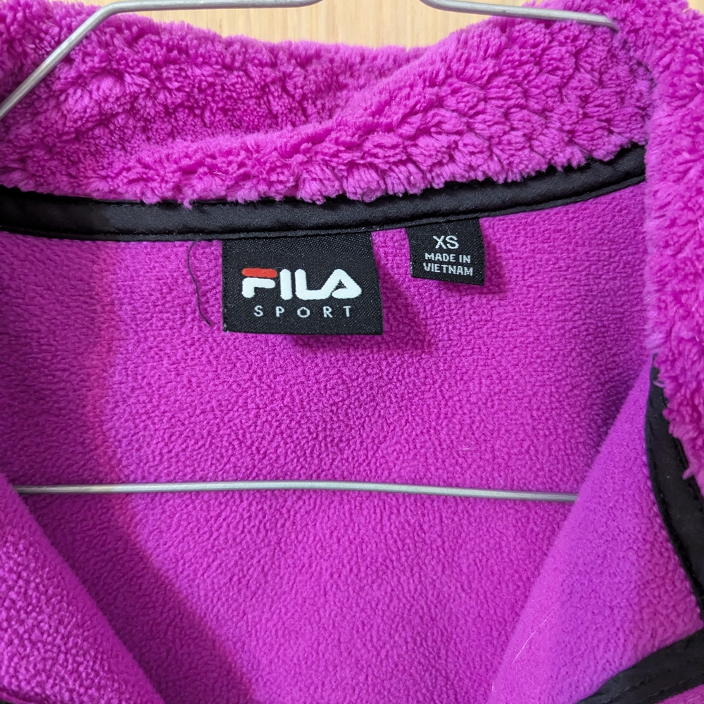 Fila Sport Vibrant Magenta Fleece Jacket - Picture 3 of 5